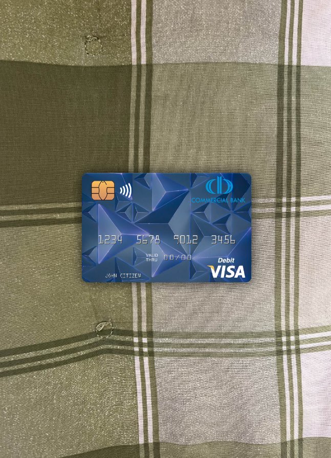 Equatorial Guinea Commerical bank Guinee Equatoriale visa debit card photolook front